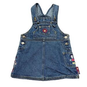 vintage disney mickey and co denim overall dress 3t